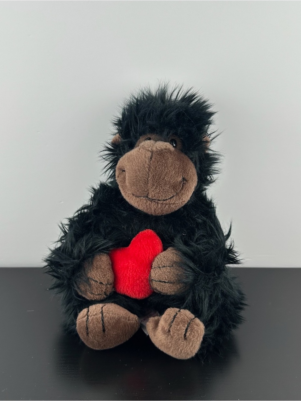 Russ Berrie Chase Black Gorilla Holding Red Heart 10” Love Monkey Plush Ape